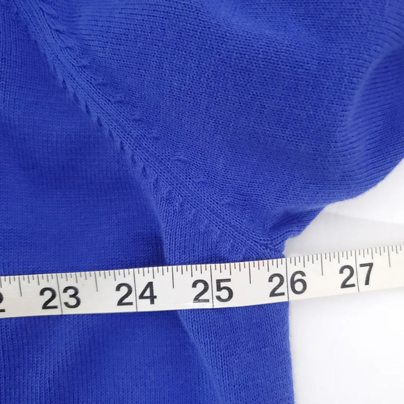 Victor Costa Occasion Womens Pullover Knit Blouse Size 2X Blue Casual Chic Top - Picture 4 of 10